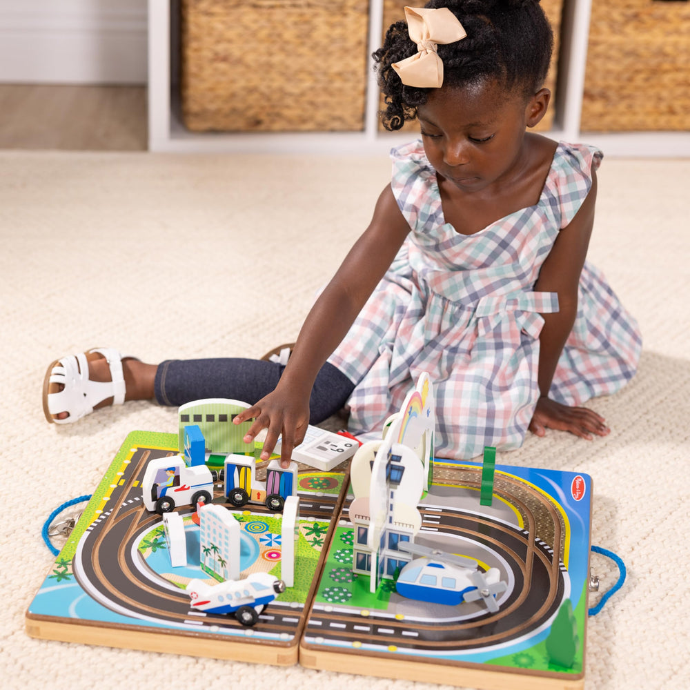 Melissa & Doug wooden cruise ship completes a resort-style backdrop for stories.