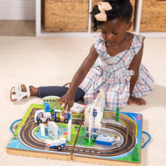 Melissa & Doug wooden cruise ship completes a resort-style backdrop for stories.
