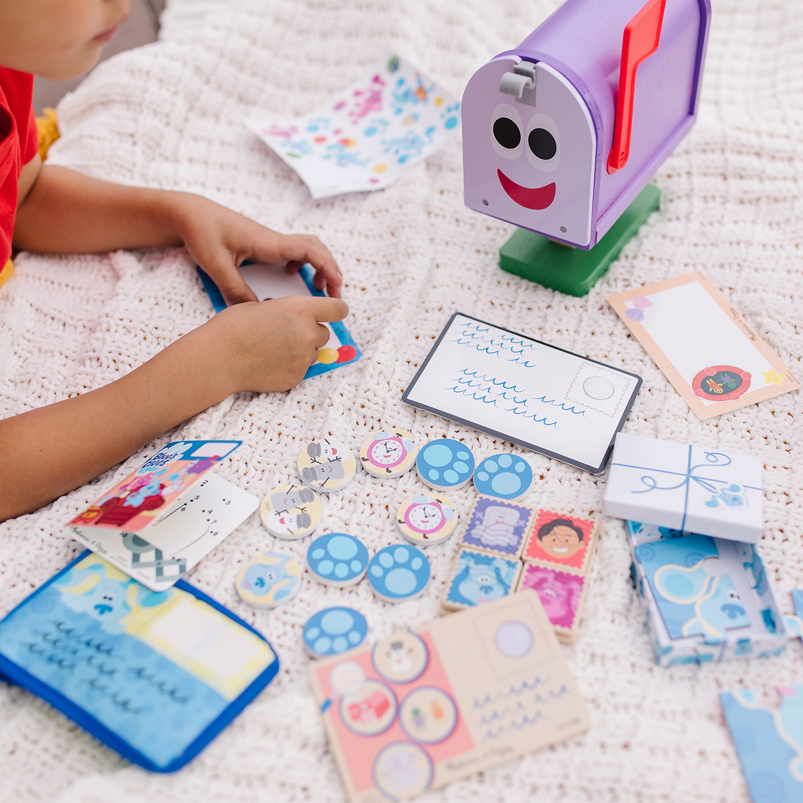 Melissa & Doug wooden memory game pieces boost focus during play.