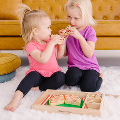 Melissa & Doug wooden pizza toppings 36 colorful toppings for customizable pretend pizzas