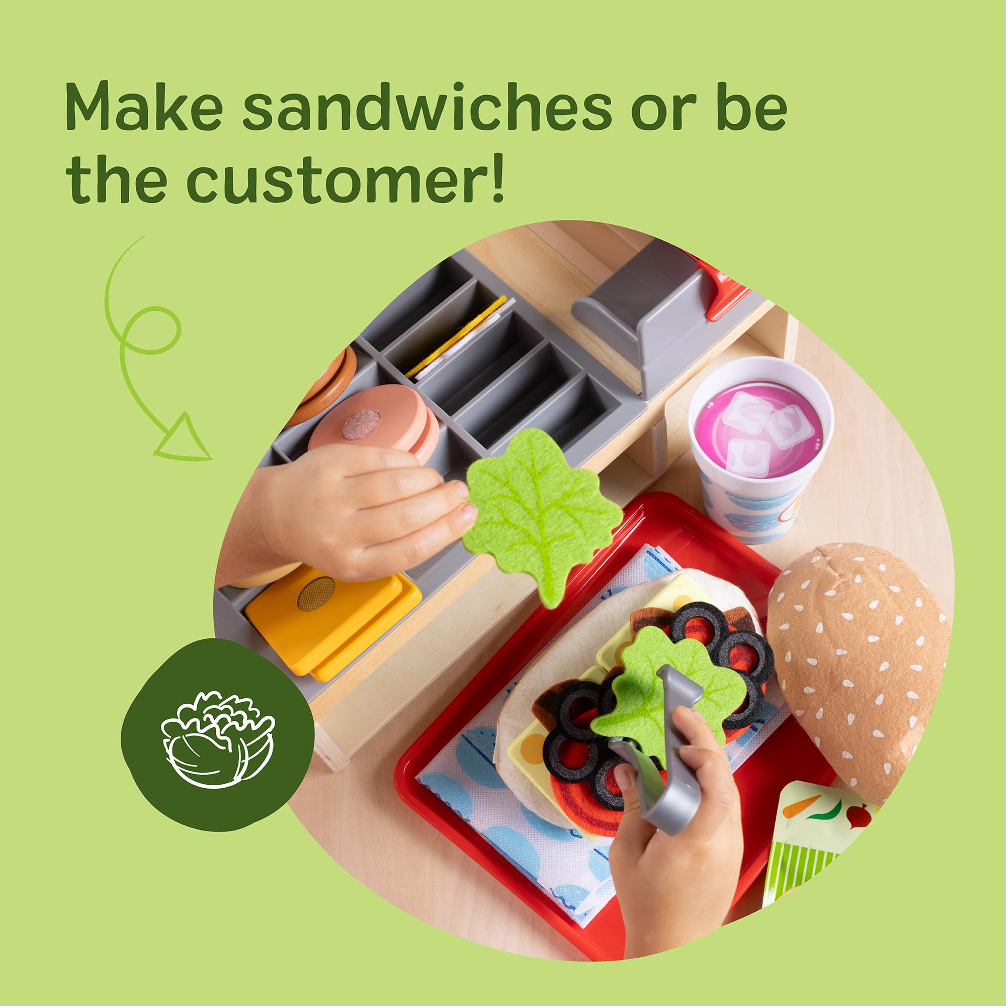Melissa & Doug wooden sandwich ingredients set with meats and cheeses enhances creative cooking.