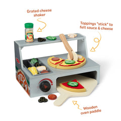 Mushrooms topping piece supports sequencing during kitchen play