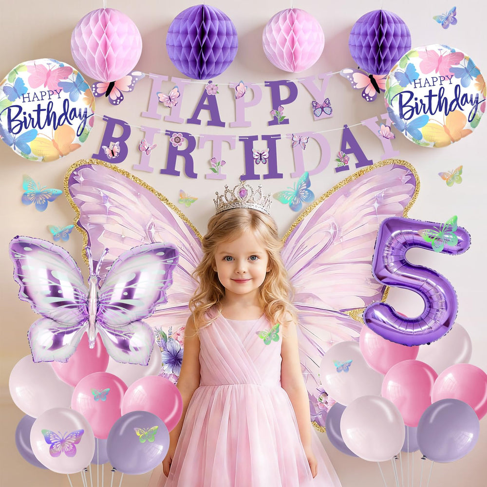 Melody Fantasy iridescent 3D butterflies add shimmering accents to party spaces.