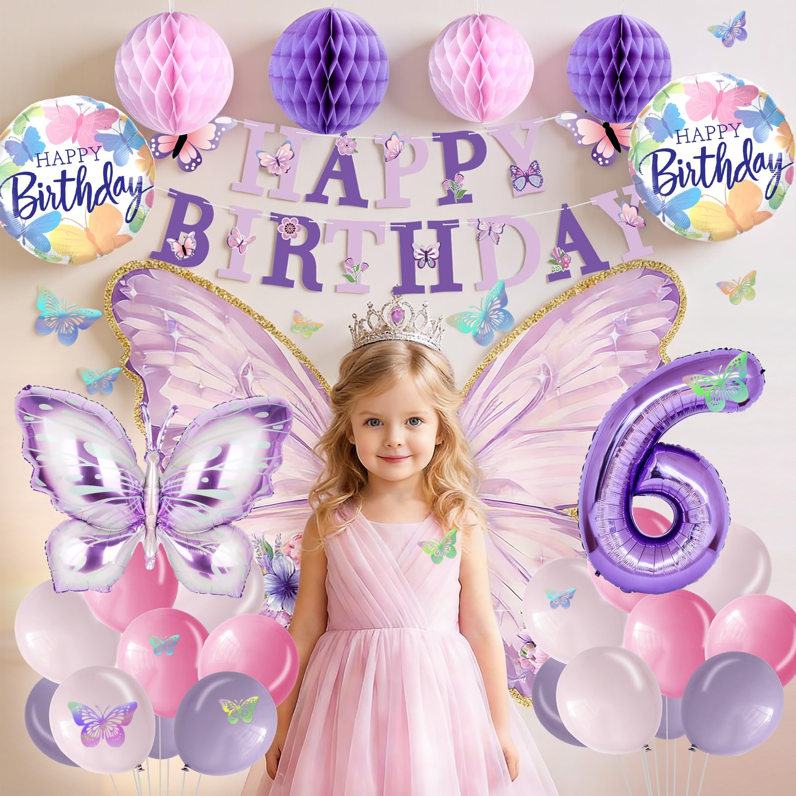melody fantasy iridescent 3D butterflies flutter for photo-worthy moments.