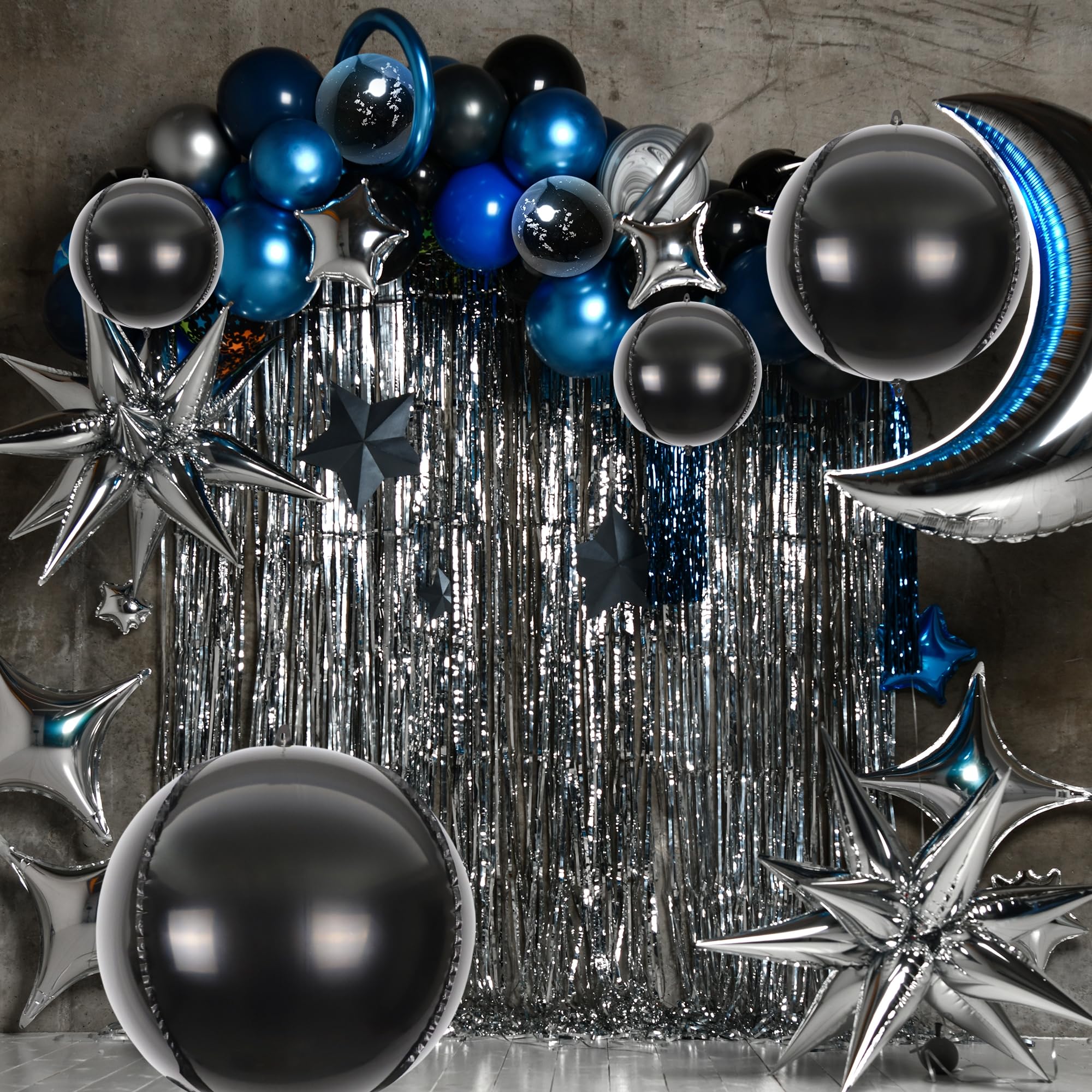 Melody Fantasy black foil balloons in 10in offer versatile pops for decor and garlands.