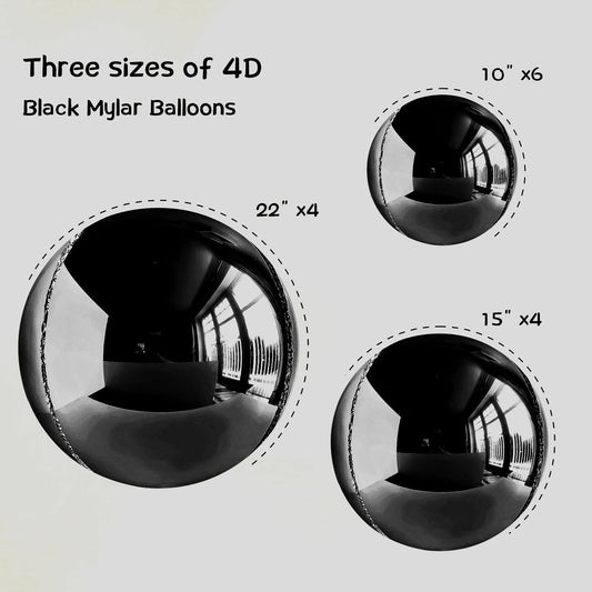 Melody Fantasy black foil balloons in 15in provide bold accents for centerpieces.