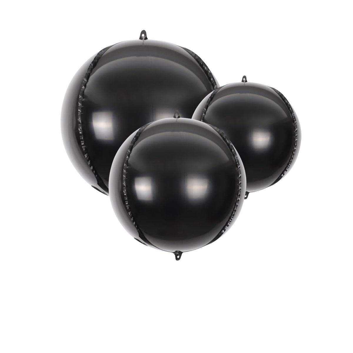 Melody Fantasy black foil balloons in 22in create dramatic arches and backdrops.