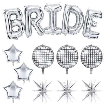 Melody Fantasy Bride letters 32in balloons create a dramatic centerpiece and photo-worthy backdrop.
