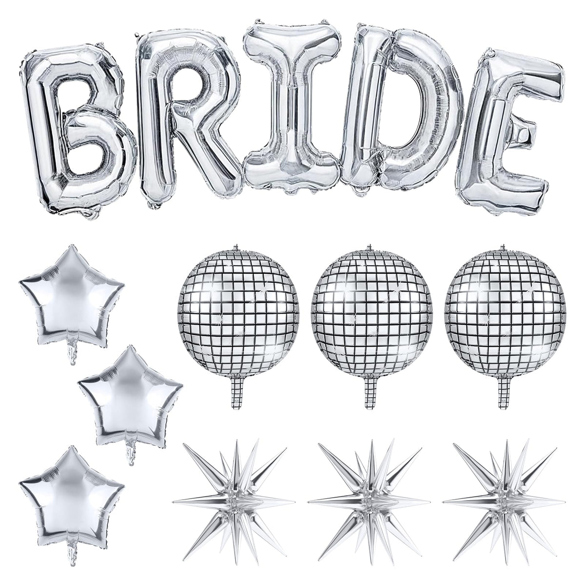 Melody Fantasy Bride letters 32in balloons create a dramatic centerpiece and photo-worthy backdrop.