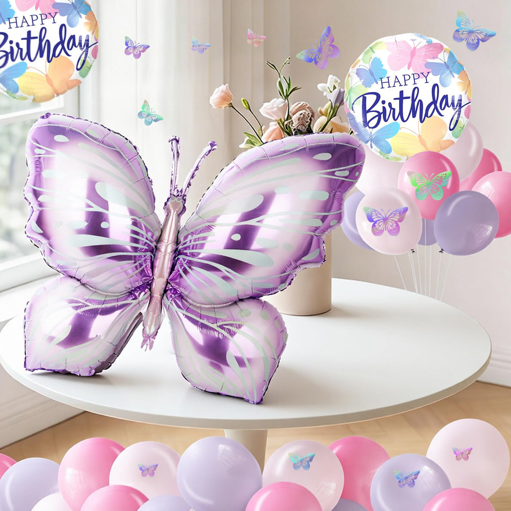 Melody Fantasy pink-purple latex balloons create a soft, festive vibe