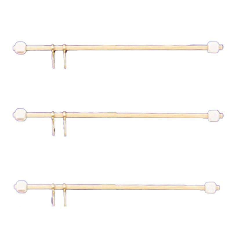 Melody Jane wooden curtain rods and rails for 1:12 dollhouse windows, for realistic detailing.