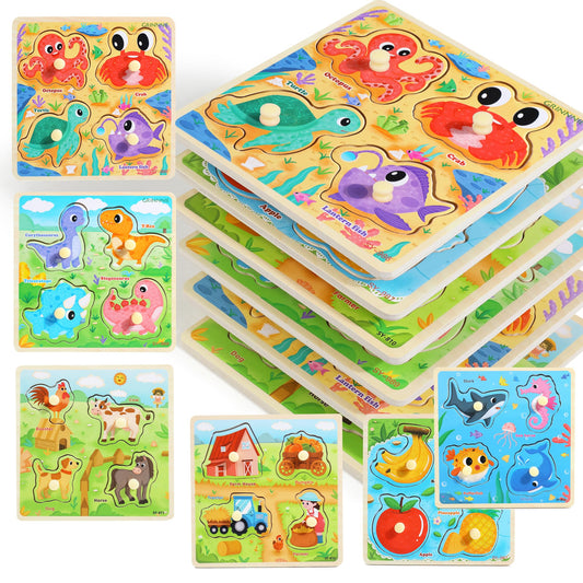 Melofaver dinosaur puzzle for toddlers encouraging recognition and fine motor skills.