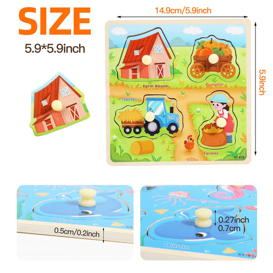 Melofaver fruit puzzle promotes color matching and early concept learning.