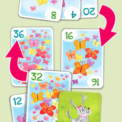 Melon Rind Jump 4 pups theme cards engage kids with a lively animal motif.
