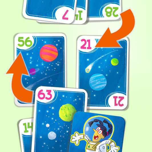 Melon Rind Jump 7 astronaut cards add a playful twist to learning