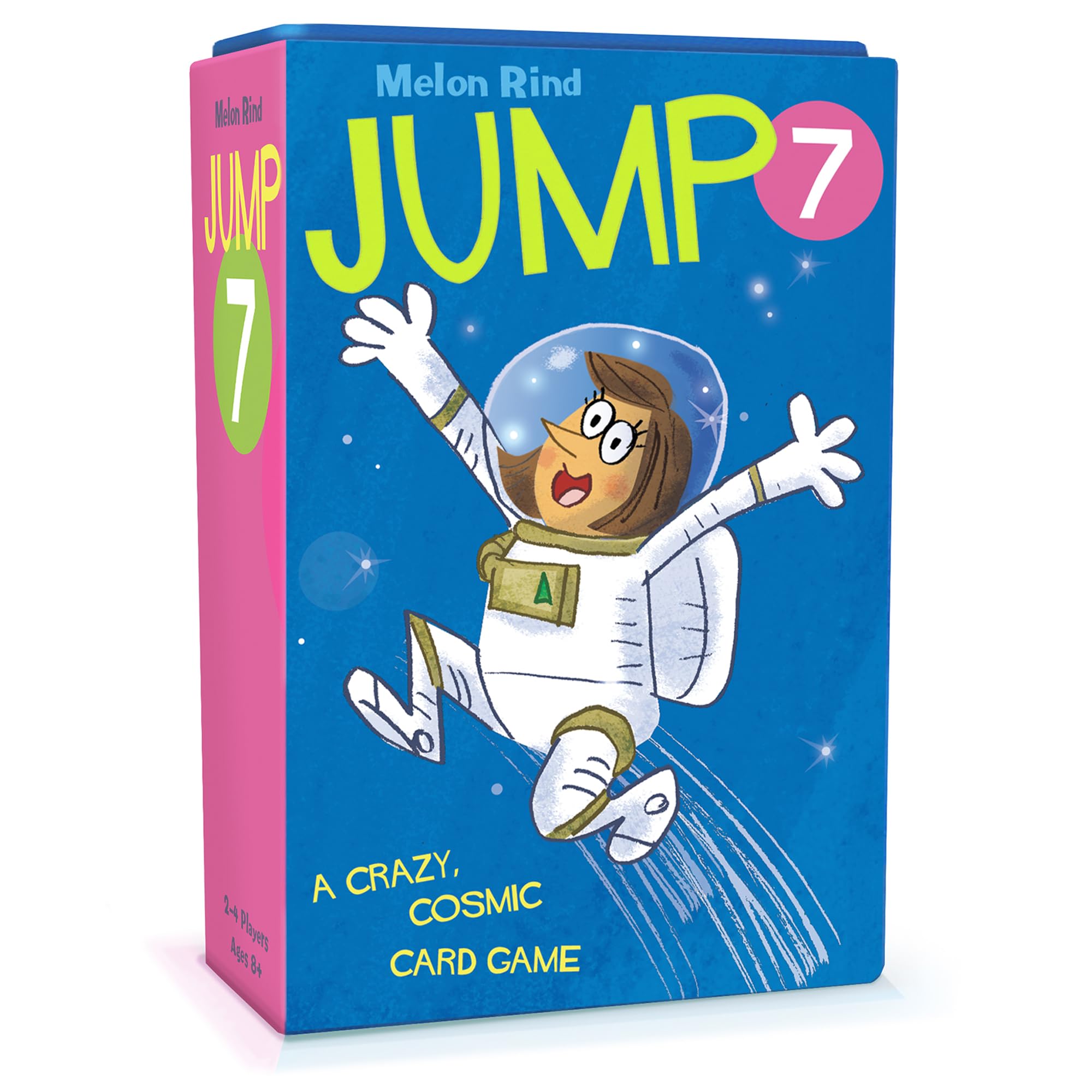Melon Rind Jump 7 card set showcasing space theme and multiples of 7
