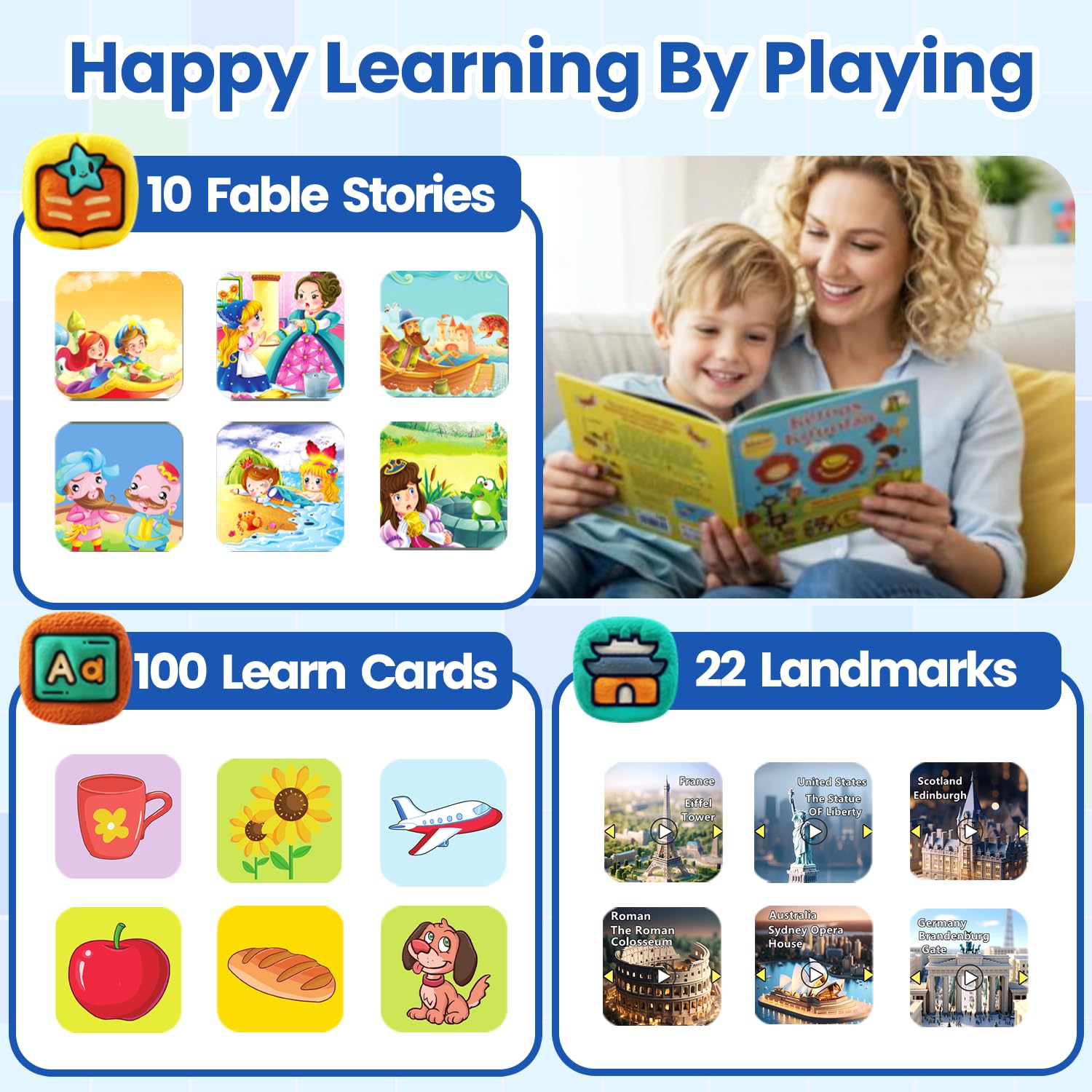 Melontti kids smartwatch 39 games interface showcasing learning and play options