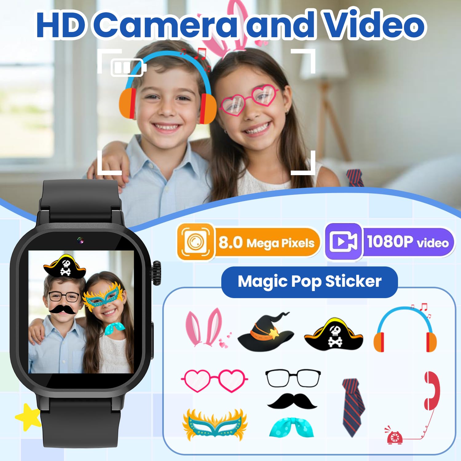 Melontti kids smartwatch stores thousands of photos and hours of video