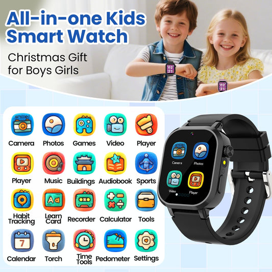 Melontti kids smartwatch waterproof side view emphasizing slim profile for everyday wear