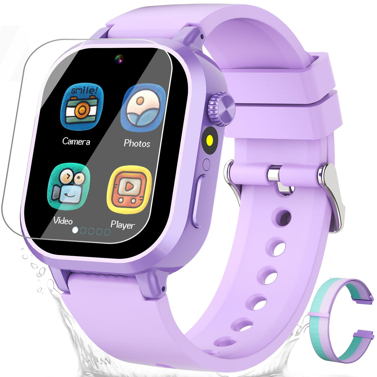 Melontti kid's smartwatch durability with woven strap and rugged aluminum frame for daily wear