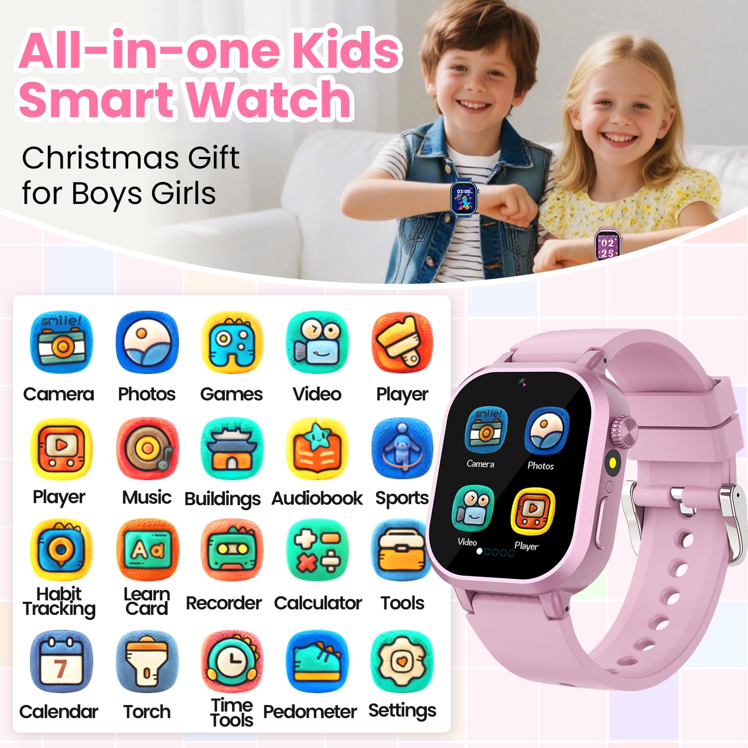 Melontti pink woven strap close-up, comfortable all-day wear for active children.
