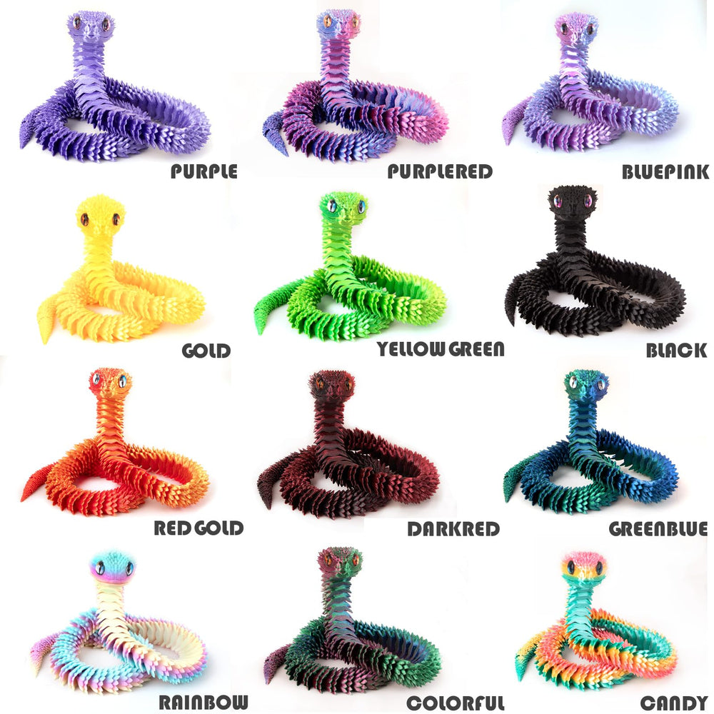 Memogizz snake gift set with flexible joints for customizable shapes.