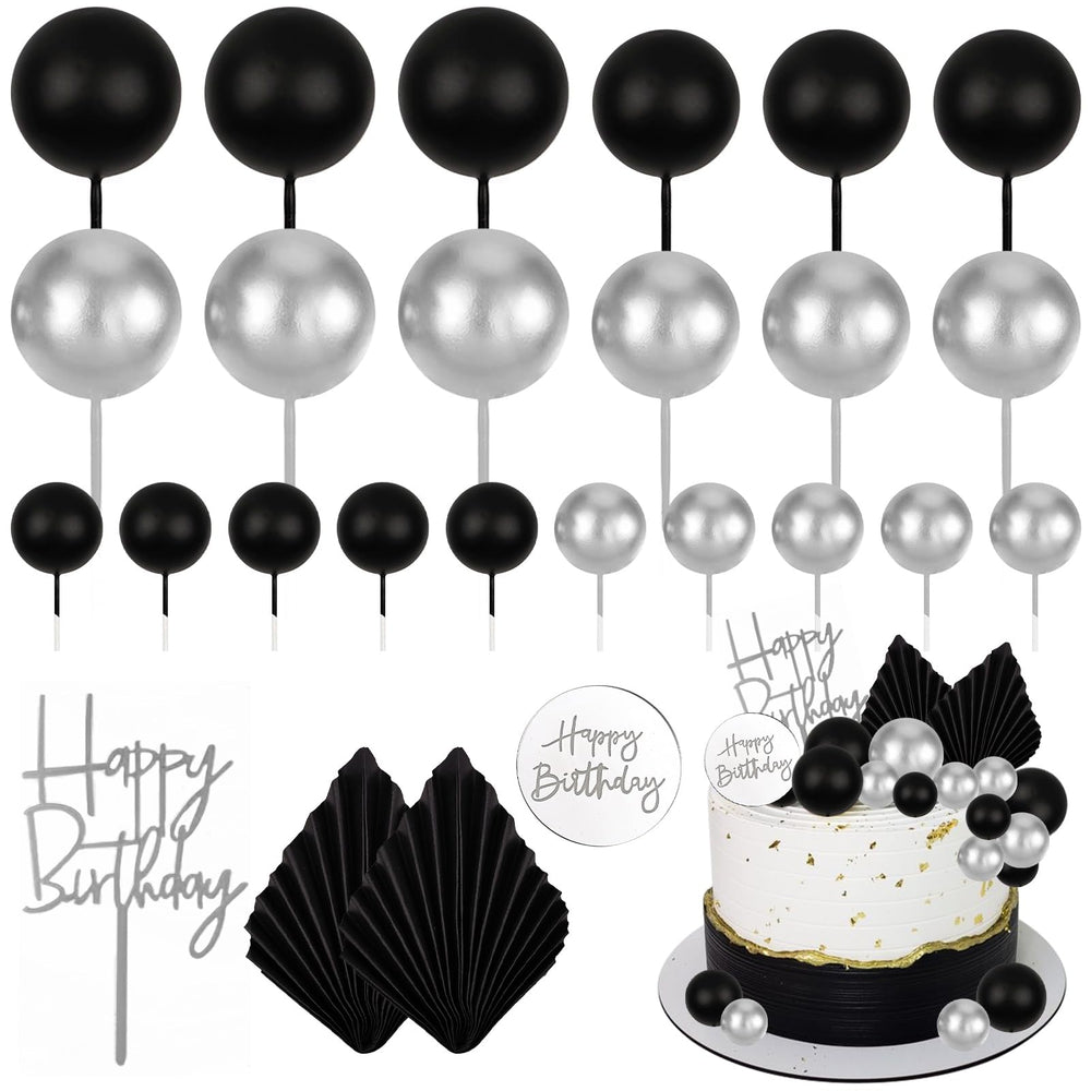 MEMOVAN black boho palm leaves topper adds natural elegance to any cake
