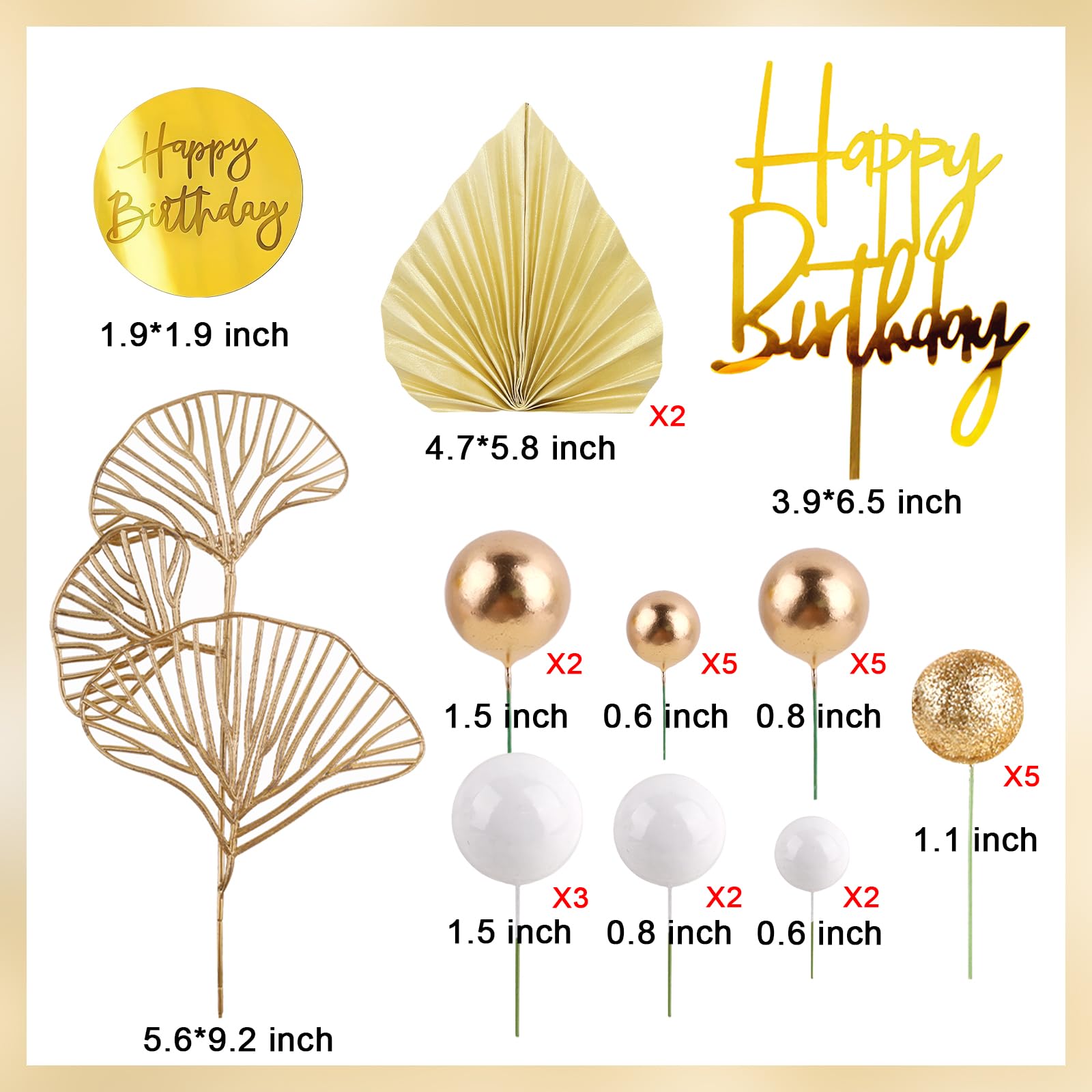 MEMOVAN champagne rose acrylic toppers add sophisticated shimmer to any cake