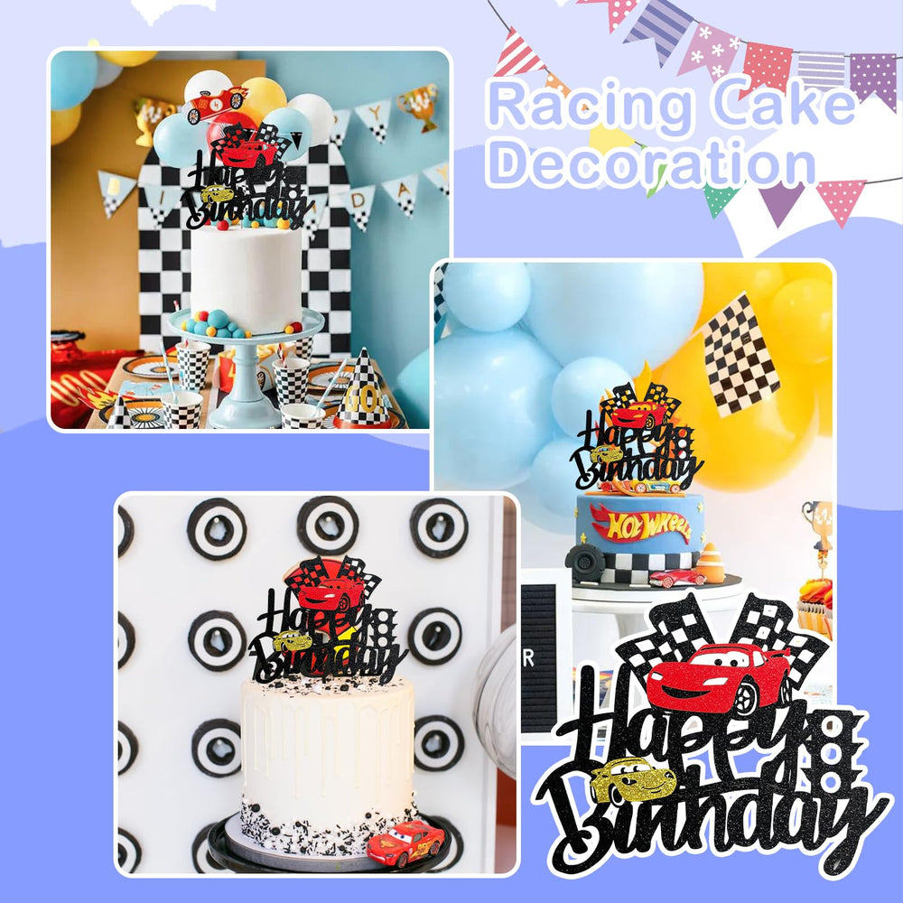 MEMOVAN cupcake topper race car, perfect for cupcakes and small desserts.