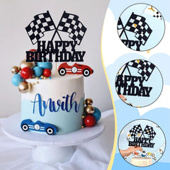 MEMOVAN cupcake topper race car adds delightful detail to treats.