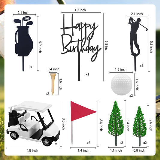 MEMOVAN golf ball toppers decorate cakes and cupcakes with an authentic look