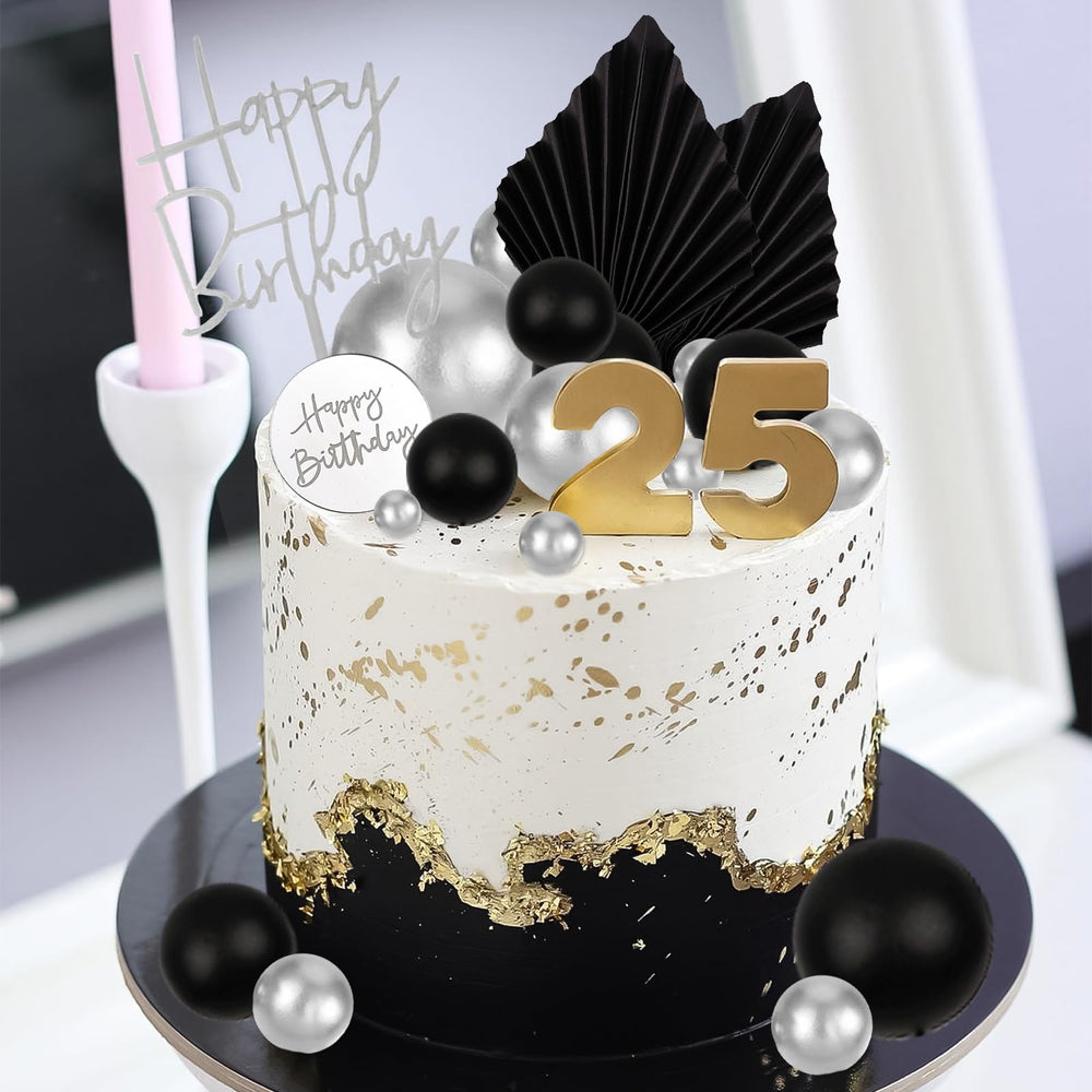 MEMOVAN gray balls cupcake toppers offer versatile decorating options