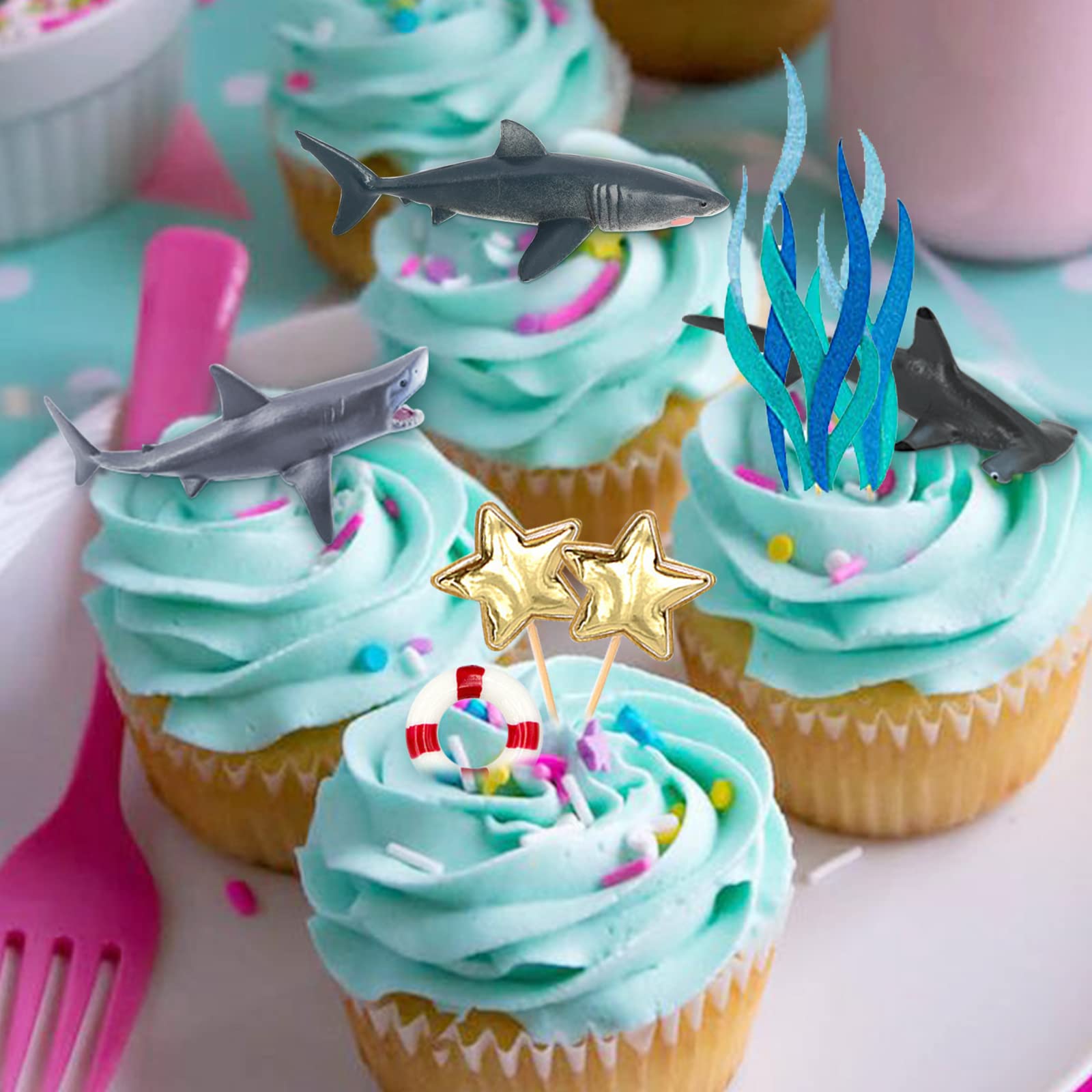 MEMOVAN kelp seaweed picks enhance under-the-sea dessert accents.