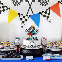 MEMOVAN race car topper for cupcakes enhances birthday dessert display