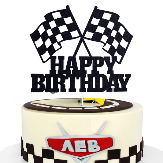 MEMOVAN racing car cake topper enhances birthday cake presentation and photos.