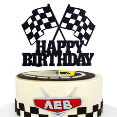 MEMOVAN racing car cake topper enhances birthday cake presentation and photos.