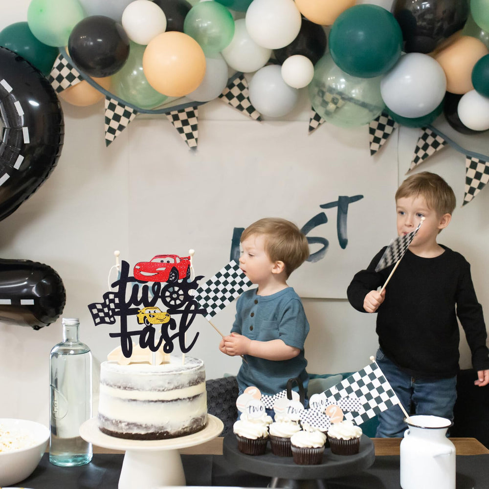 MEMOVAN racing-car party centerpiece elevates 2nd birthday celebrations with a celebratory touch.