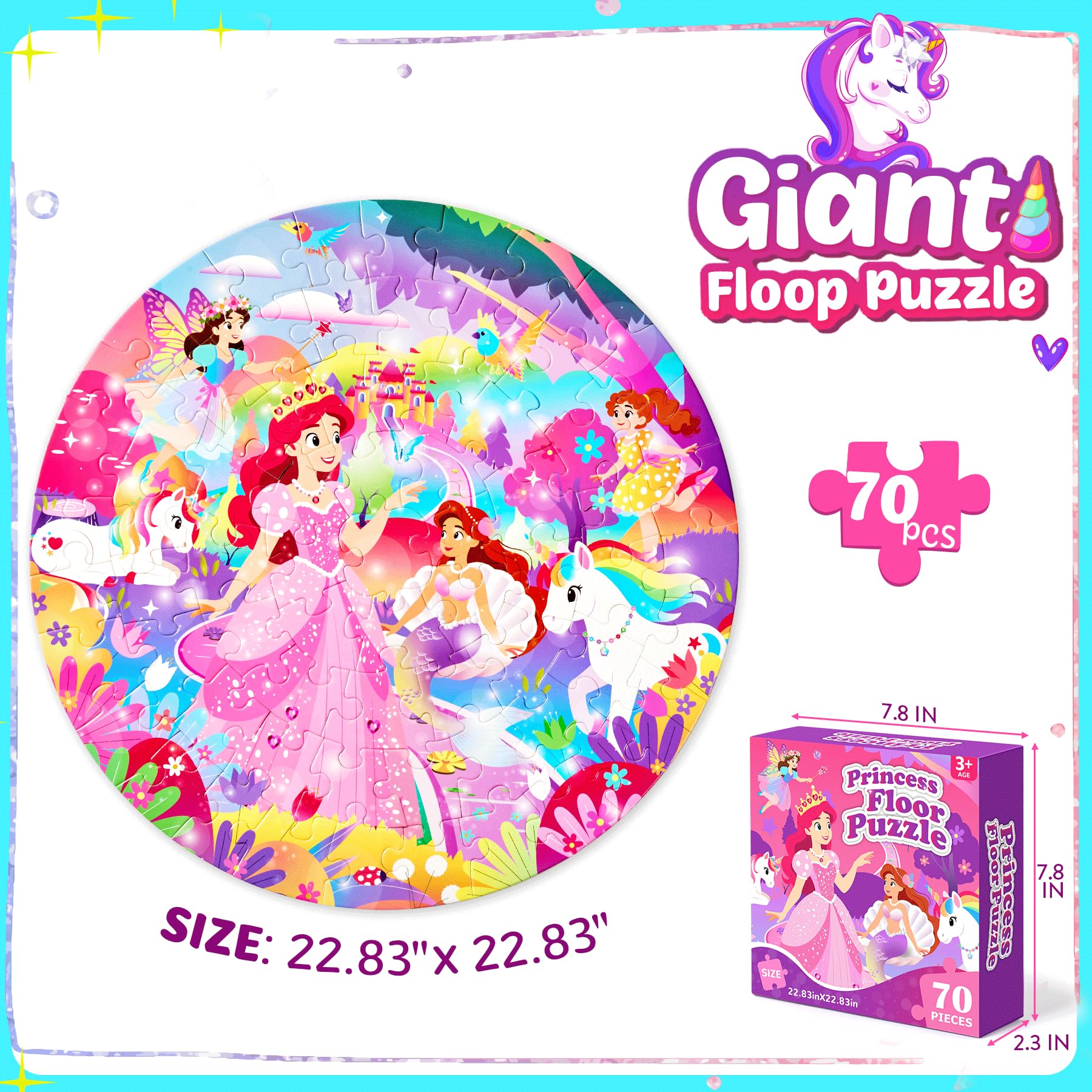 Meng Yang unicorn puzzle pieces — large, easy-to-handle pieces for kids' hands