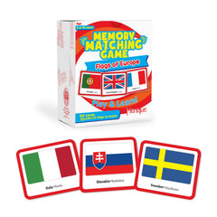 Menique Europe flags 100-cards set for classroom learning and memory drills.