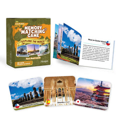 Menique Explore World card set featuring the Eiffel Tower for engaging family memory games