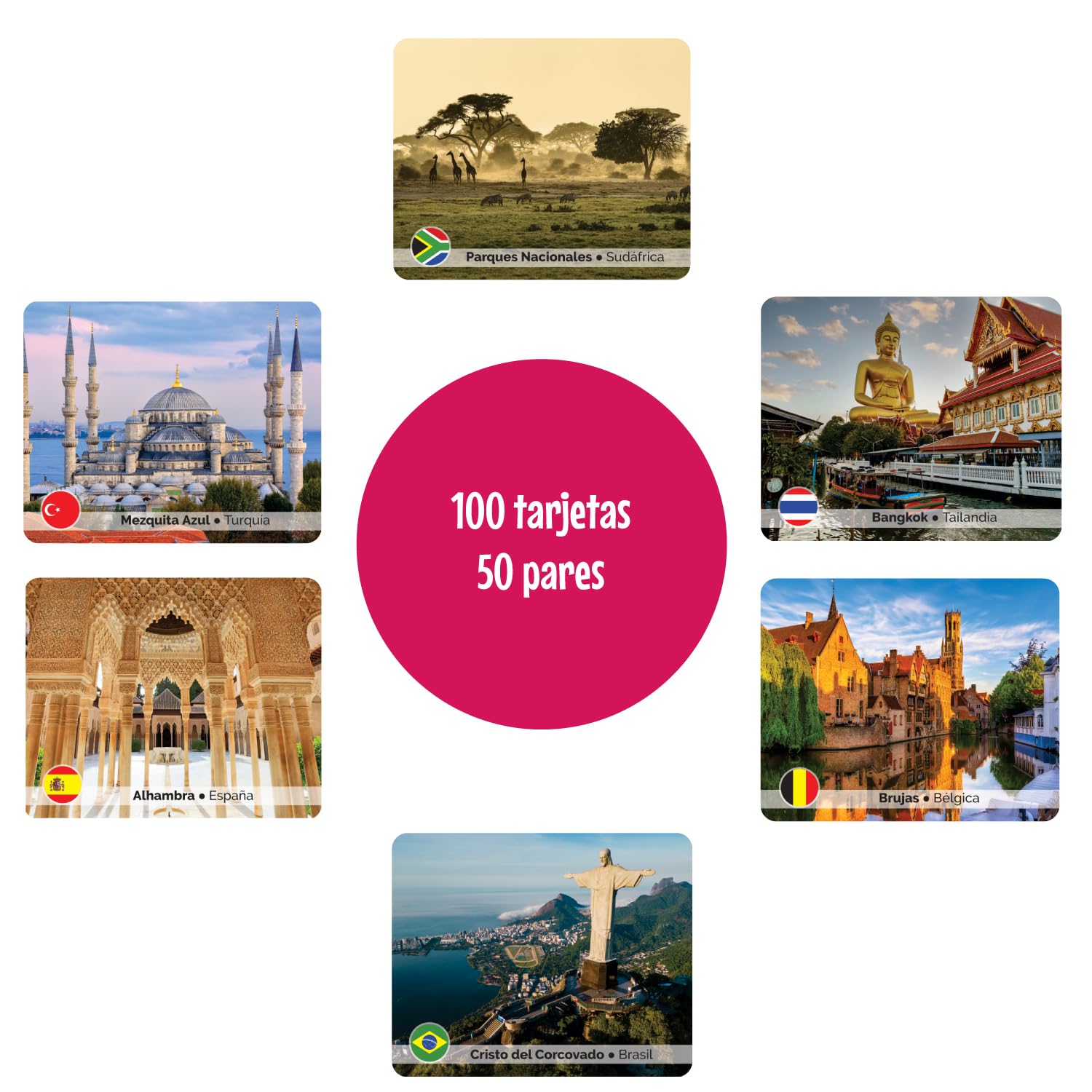 Menique Explore The World Memory Cards – Machu Picchu: inspires curiosity about world places.