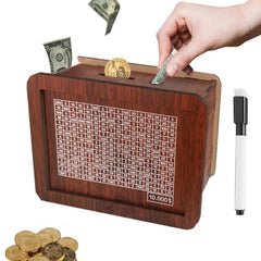 Menlanxan 10000 savings box with top slots for organized deposits and clear goal.