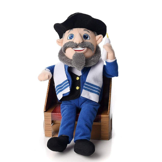 Mensch on a Bench book open to Moshe’s story for bedtime Hanukkah rituals