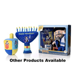 Mensch on a Bench family setup shown on shelf for a meaningful gift