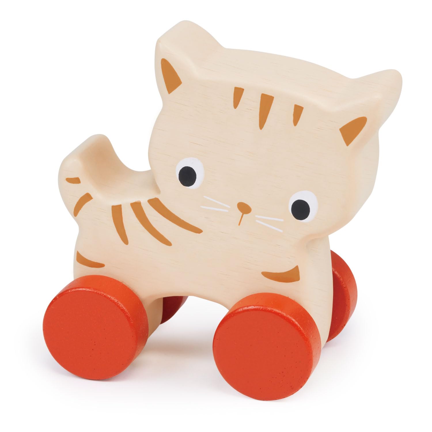 Mentari Kitten on Wheels side view highlighting smooth rolling for active baby play.