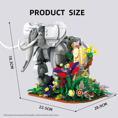 Mentojoy elephant desktop display featuring a lush jungle theme.