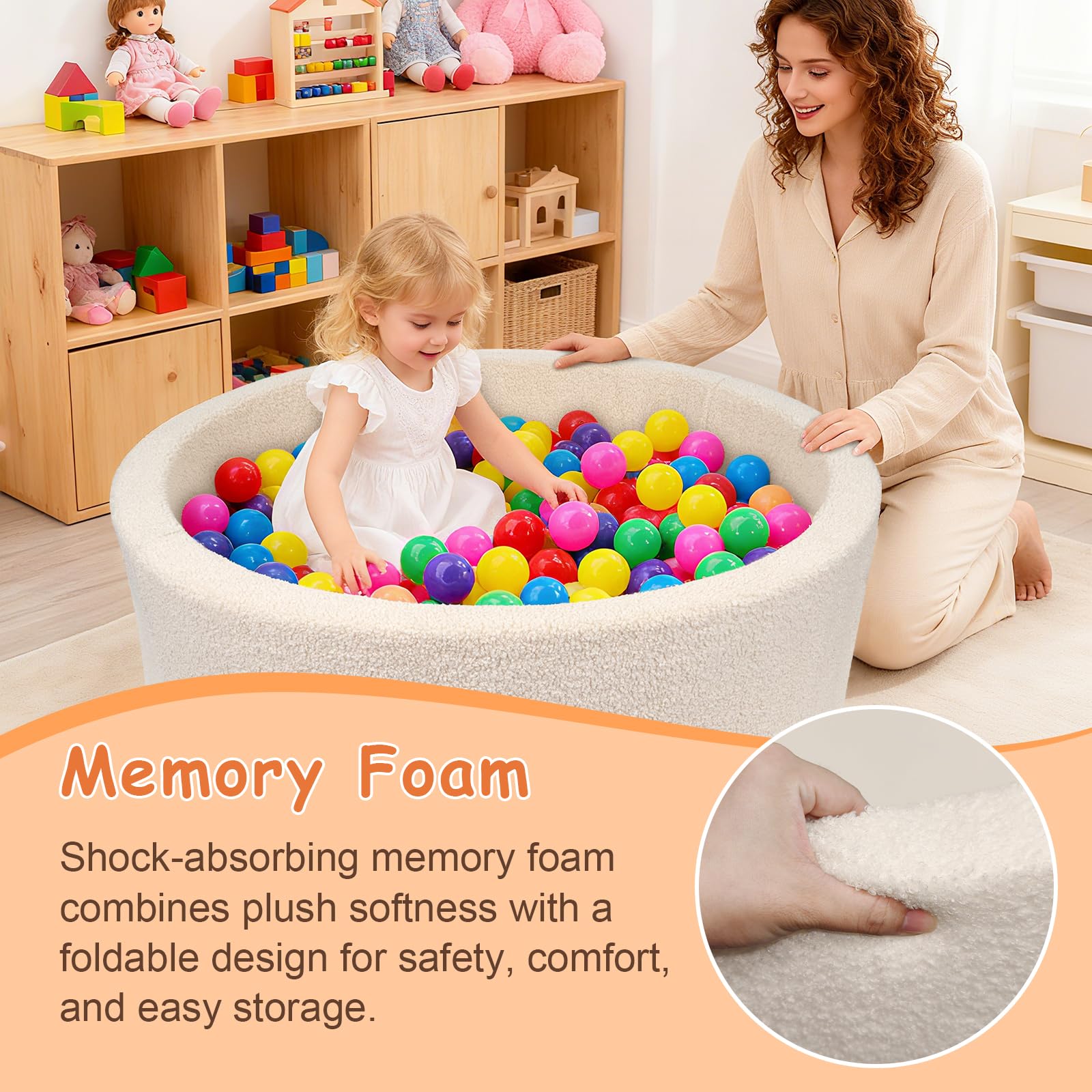 MEOGETY ball pit with easy-clean zipper makes maintenance simple.