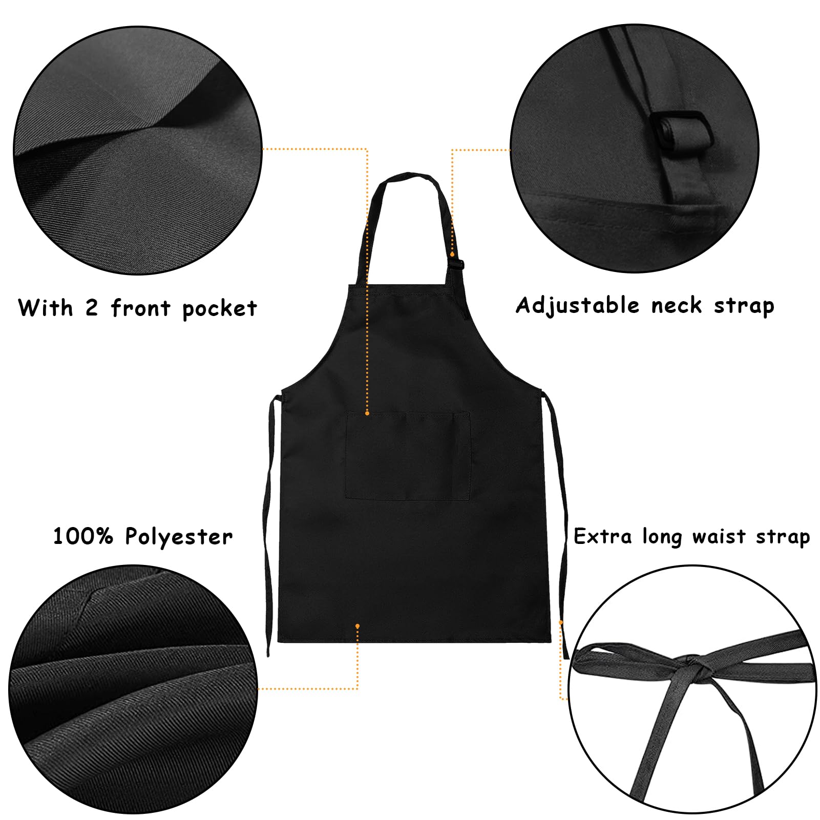 Meogety kids apron with front pocket, perfect for cooking or baking tools.