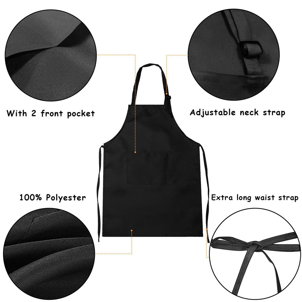 Meogety kids apron with front pocket, perfect for cooking or baking tools.