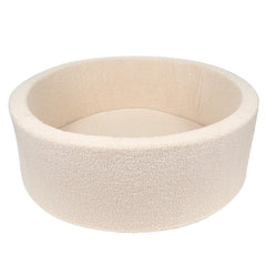 MEOGETY Kids ball pit with teddy cover offers a soft, skin-friendly surface for toddlers.
